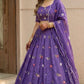 mul chanderi fabric   Lehnga :: mul chanderi fabric with zari &  thread &  sequnce work in lehnga with string with canvas with lining