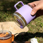 Mini Handle Glass Cup(Pack of 1)(350ML) Drinking GlassCup with Silicone Straw and Glass Lid Cartoon Pattern,Creative Multipurpose Drink forMilk,Tea,Coffee,Juice,Thick Shake