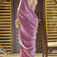 Space Sattin Multi Sequence Full Worked Saree With Original Mirror Lace & Havey Sequence Full Worked Blouse