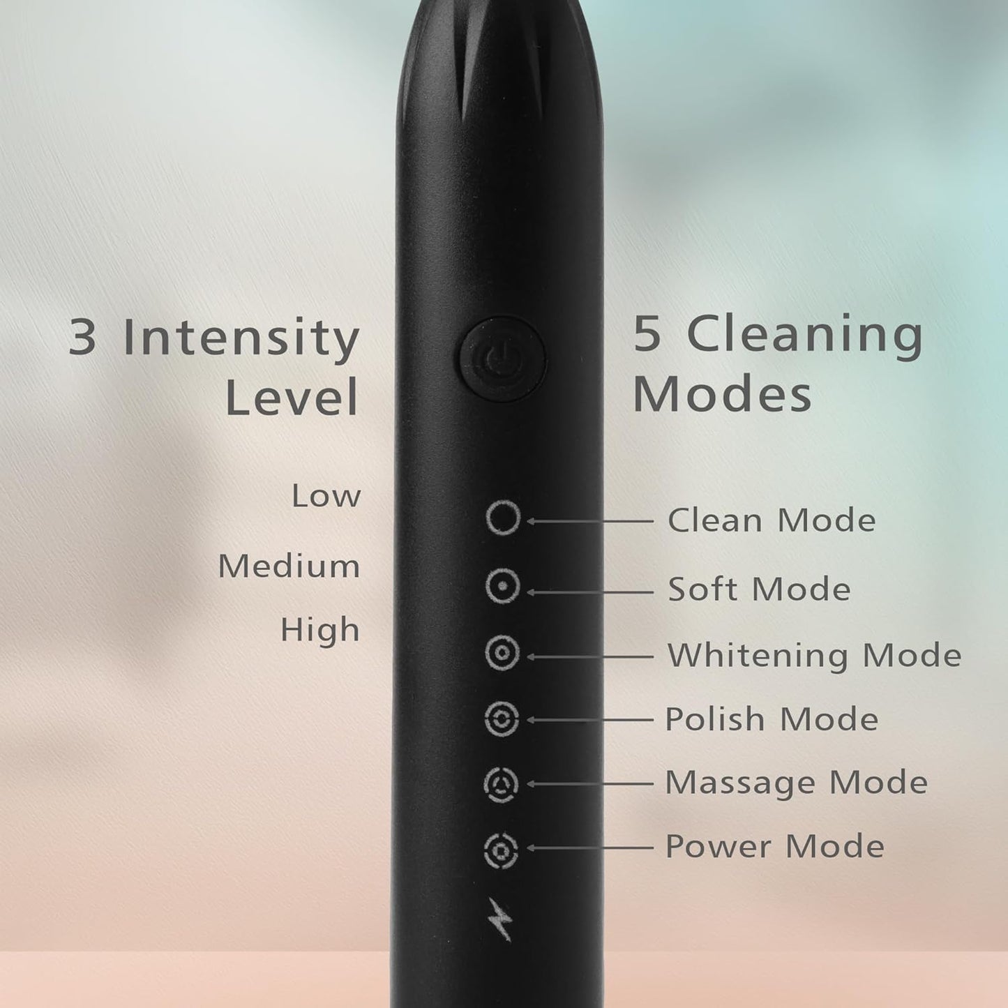 Sonic Electric Tooth Brush For Adults With 5 Modes, 4 Brush Heads & Rechargeable | Ultrasonic Tooth Brush IPX7 Waterproof Cleaning Toothbrushes Adults (Multicolor, Standard,