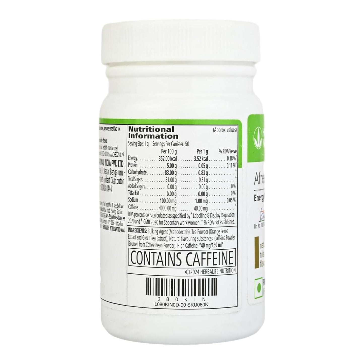 Herbalife Nutrition Natural Tulsi Afresh Energy Drink Mix, 50 grams