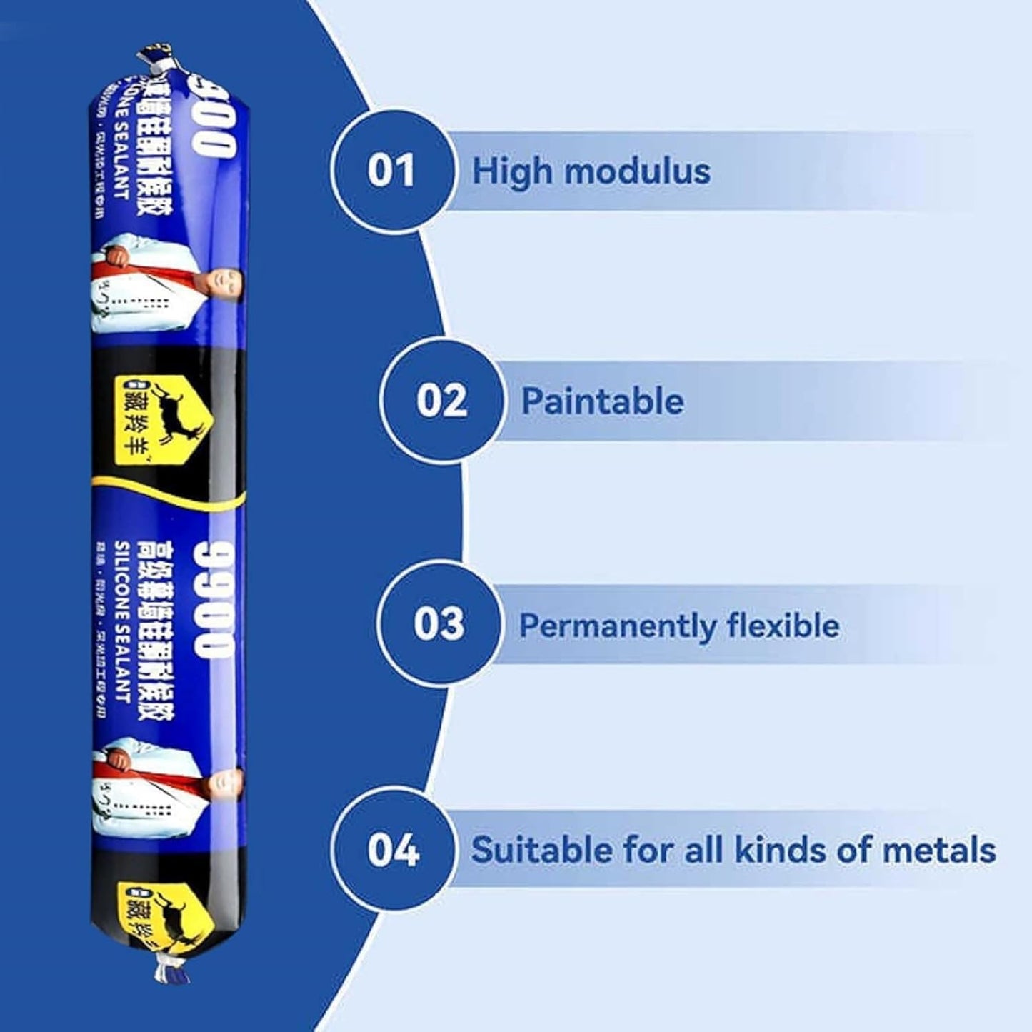 Crack Filling Glue, Concrete Crack Filler Sealant, High Elasticity Cement Crack Filler & Wall Gap, Fast Drying Asphalt Crack Repair for Slabs, Joint Self-Leveling Waterproof Caulking (1)