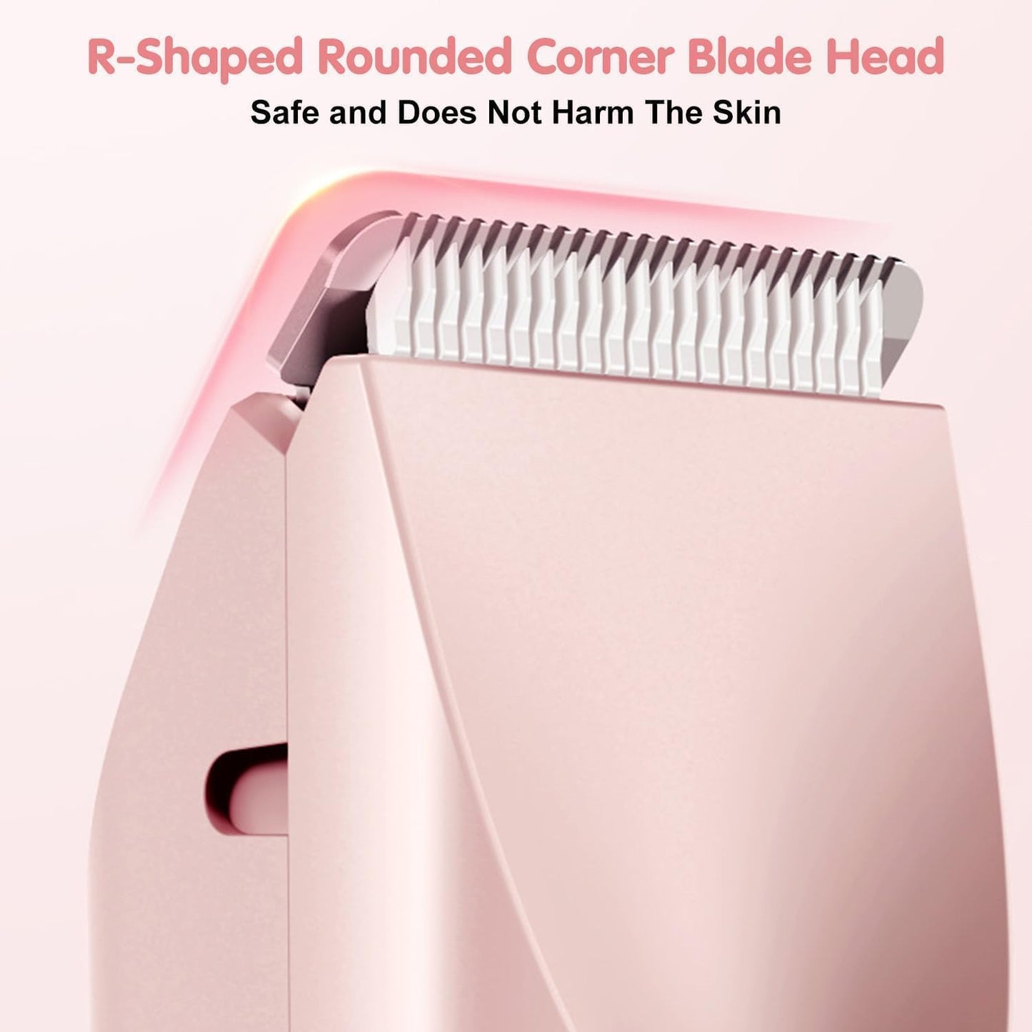 Portable Women’s Electric Shaver & Trimmer – Dual Head Hair Remover for Face, Bikini, Underarms & Legs, USB Type-C Rechargeable, Painless, Waterproof, Pink