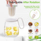 Glass Tumbler with Fruit Infuser Lid & Straw, Portable Summer Drink Cup for Juice, Tea, Detox Water & Milk Tea | Leakproof Handle Mug for Girls, Travel & Daily Hydration (Multicolor) (1)