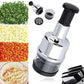 Onion Garlic Hand Press Chopper, Stainless Steel, Manual Operation, for Vegetables, Small