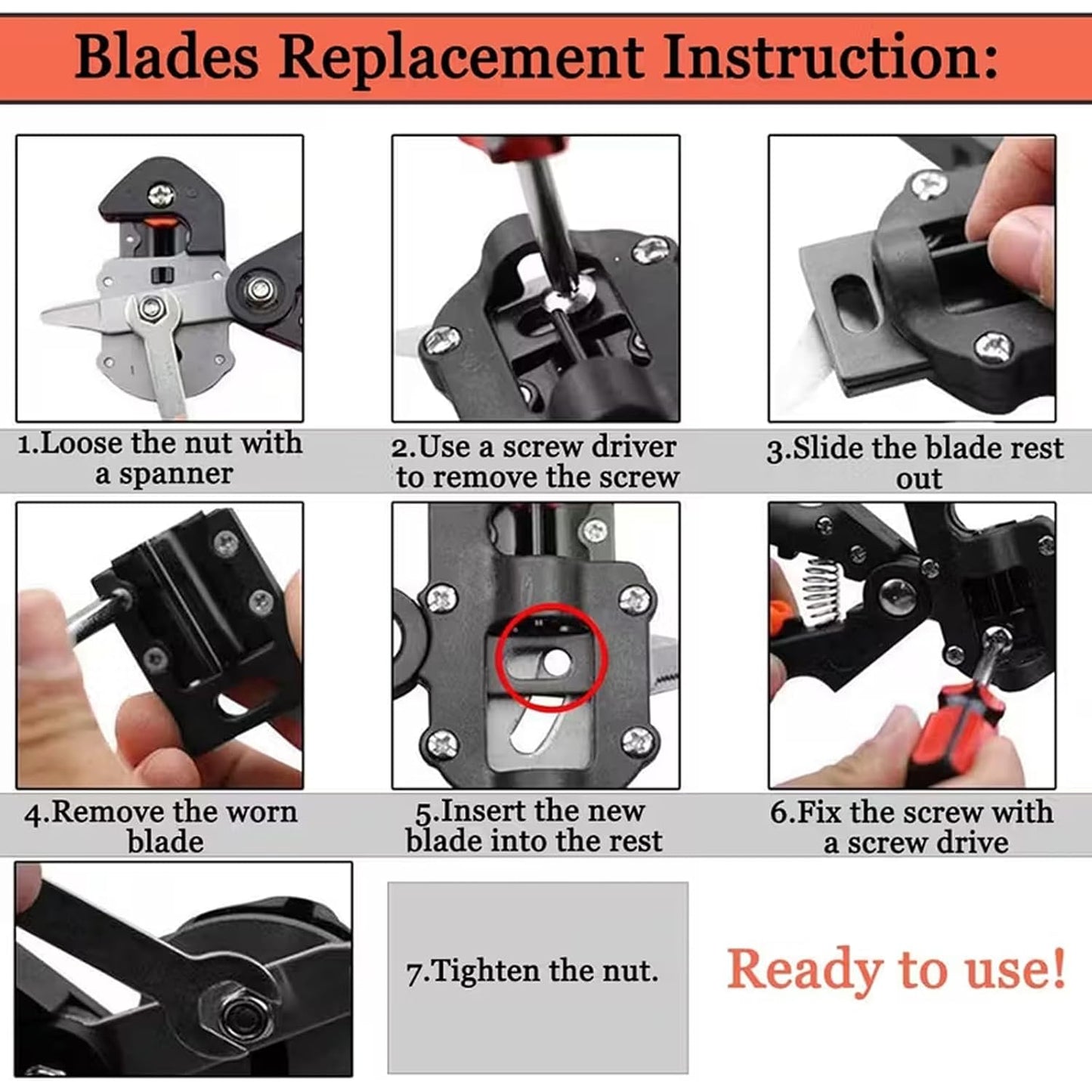 2 In 1 Garden Grafting Tool Pruner Kit For Plants, Plant Cutter For Garden, Grafting Tools For Plants, Precision Garden Grafting Tool With 3 Replaceable SK5 Steel Blades