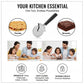 Klick N Shop Pizza Cutter for Kitchen Premium Pizza Cutter Steel Wheel with Ergonomic Non Slip Handle Sandwich Slicer for Roti Paratha Chapati Brownie Home Baking Pack of 1
