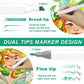 Barebeauty Dual Tip Art Markers Set with Storage Case | Alcohol-Based Sketch Markers for Drawing, Shading & Illustration | Fine & Broad Tip Professional Coloring Pens