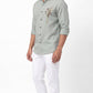 MEN'S EXCLUSIVE  LINEN  FABRIC  EMBRODARY WORK VALUE EDITION STYLISH SHIRT