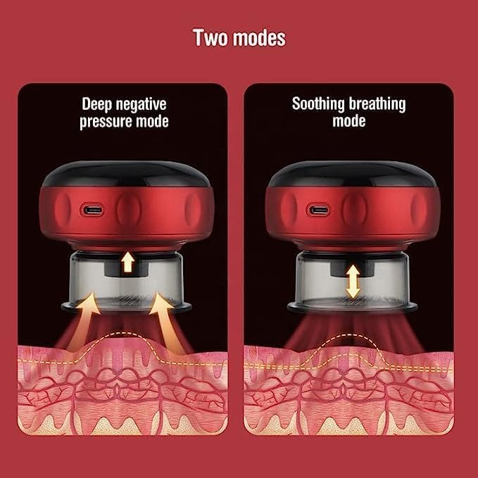 Massage House Electric Smart Shoulder, Back Cupping Device,Electric Vacuum Red Light Cupping Cups Therapy Professional Massager Kit, Helps To Reduce Muscle Pain, Swelling and Inflammation