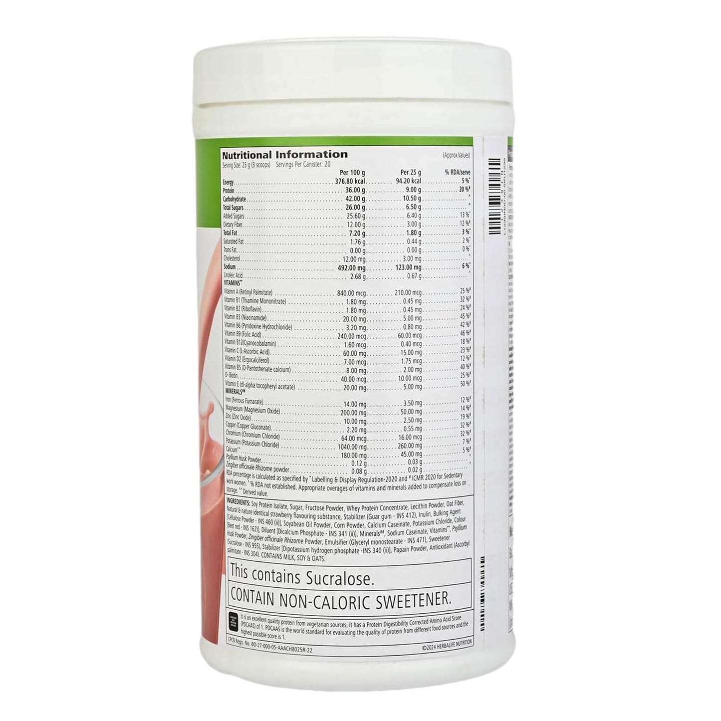 HERBALIFE Formula 1 Shake Strawberry 500g, Protein 200Gram, Afresh Lemon 50g, ShakeMate 500gNutrition Drink (Pack of 4, Strawberry, Lemon Flavored)
