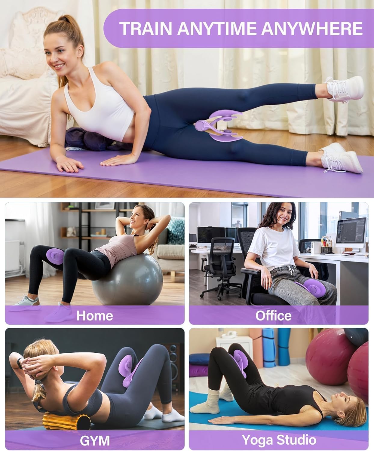 Gopendra Hip & Pelvis Trainer | Thigh Master and Inner Thigh Exercise Equipment | Pelvic Floor Exerciser Device | Training Tool | for Home, Gym, Fitness, Workout, Stretcher | for Men & Women