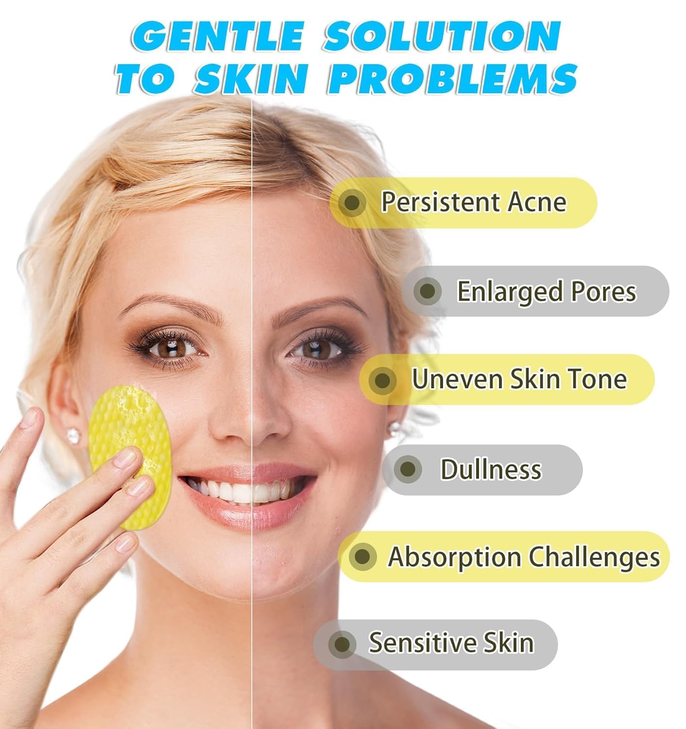 RIHETI Kojic Acid & Turmeric Cleansing Pads – 60PCS | Vitamin B5, Vitamin C, Lemon & Chamomile Infused Foaming Exfoliating Pads for Face | Natural Skin Brightening, Pore Cleansing & Makeup Removal