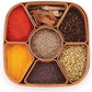 DDecora Plastic Masala Rangoli Box - 7 Sections - 700 ml, 1 Piece, Multicoloured