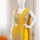 Get festive ready in our new Trending Stylish Ready to Wear Saree set  With Embroidery Work detailing.