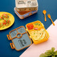 Lunch Box Combo with Bottle | 4 Section Tiffin Box Boy and Girl Leakproof | Kids School Office Lunch Container Set with Water Bottle