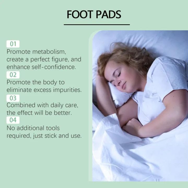 Foot patch (Pack of 2) Herbal And Gentle Ingredient Detox Foot Pads (20 pieces), Natural Ingredients for Sleep Aid, Pain Relief, Toxin Removal with Bamboo Vinegar and Acupoint Micro-Massage Technology (20)