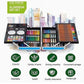 145 Pieces Art Set for Kids. 145 Pcs Color Set. Unicorn Painting Box. Drawing Colour Pencils, Oil Pastel, Watercolours, Sketches, Crayons & Paint Brush. Vanity Color Box for School Project. Pink
