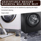 Furniture Leg Risers, Heavy Duty Gray Plastic Adjustable Bed Lifts, Set of 4 Stackable Elevators for Tables and Chairs Whit Anti Vibration Pads for Washing Machine Stand Foot