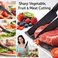Klick n shop Stainless Steel Kitchen Knife Set – 3 Piece Chef, Utility & Paring Knives with Blade Cover | Sharp Vegetable, Fruit & Meat Cutting Knives with Ergonomic Handle (Black)