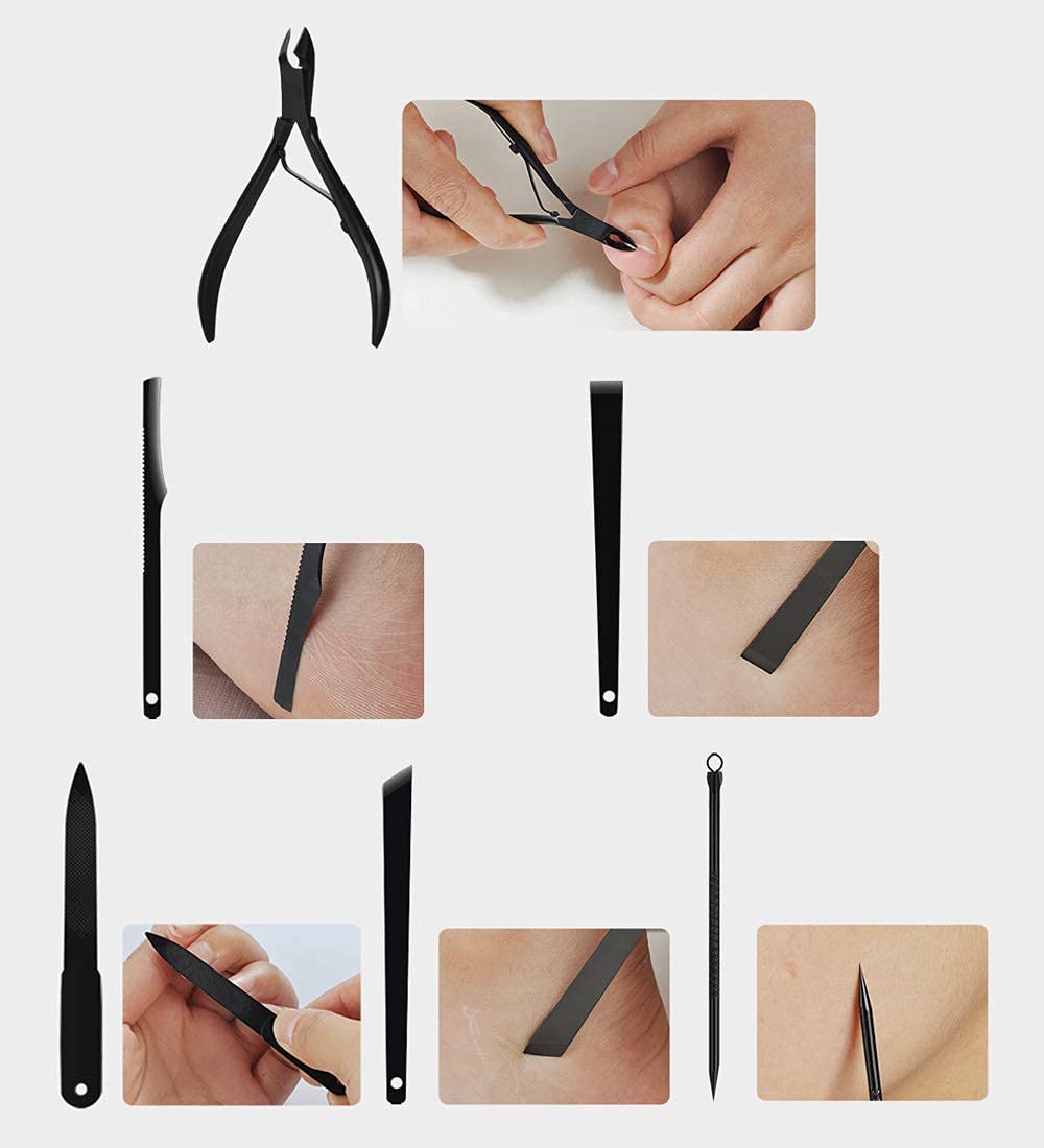 Homaxy - All-in-One Manicure Pedicure Kit for Women & Men – Stainless Steel Nail Cutter Set, Nail Clipper & Grooming Kit – Gift for Wife, Girlfriend, Mother, Sister – Birthday, Anniversary Gift Special
