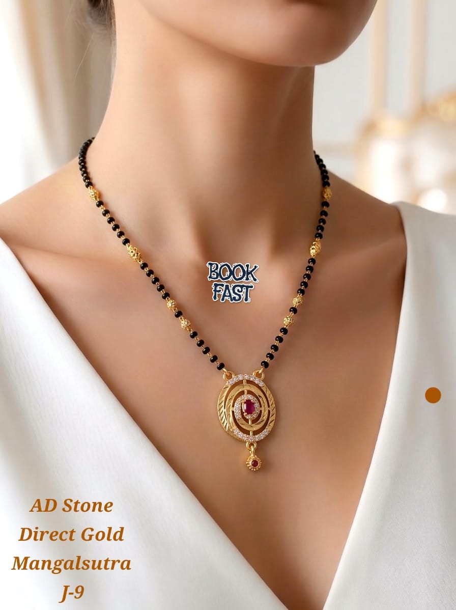 Premium Quality High Quality  Most  Viral and Trending  Fancy  Golden Ad Diamond Dokia/ Mangalsutra