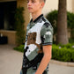 T-SHIRT  :-   TITLE:- Boys Polo T-Shirt with Ribbed Collar,Boys Short Sleeve Polo Neck T-Shirt,Boys Casual Polo T-Shirt,Boys Regular Fit Polo T-Shirt,Boys Printed Polo T-Shirt