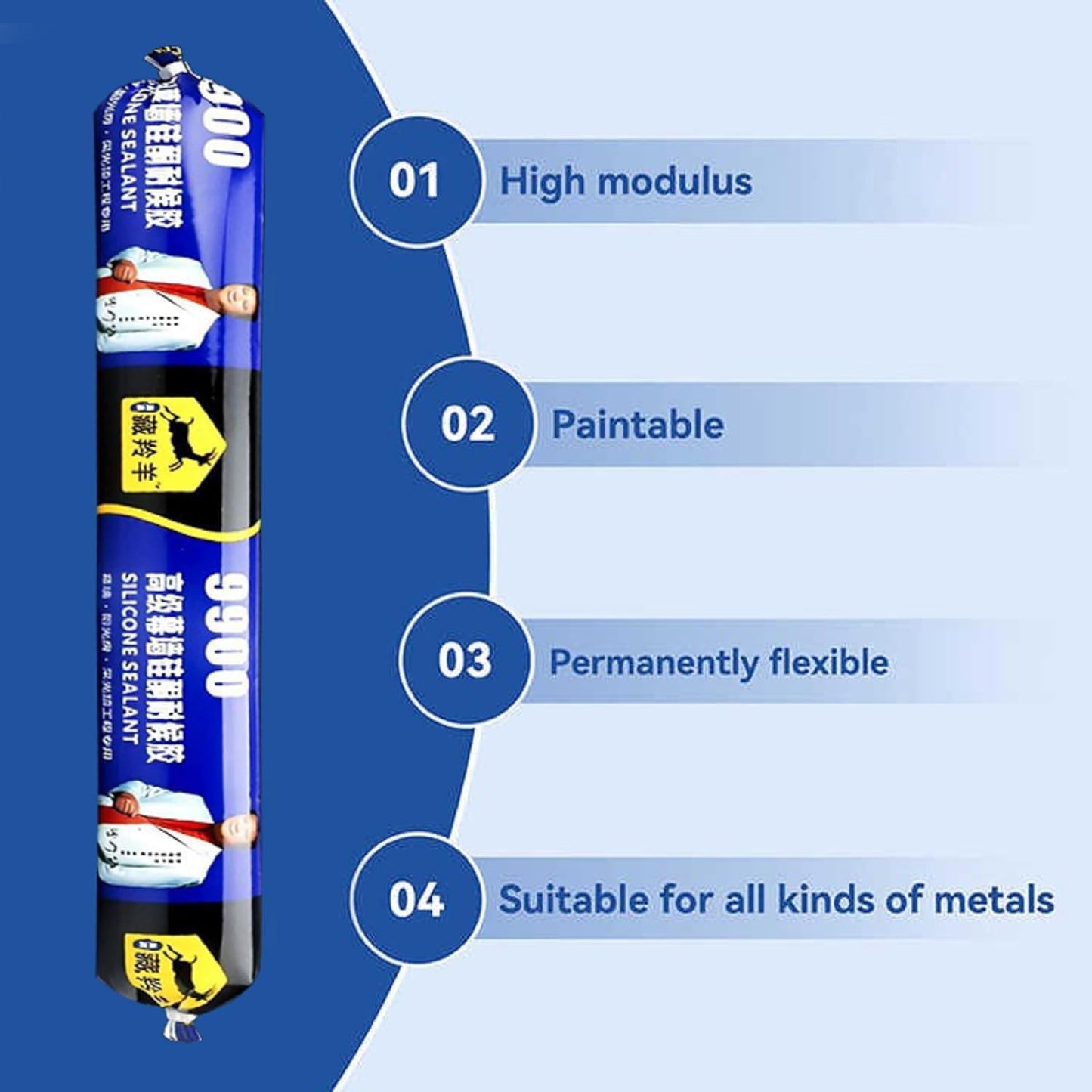 Waterproof Silicone Sealant 750g (Black) – Leakage Quick Repair Adhesive for Roof, Glass, Metal, Wood & Plastic | Weather-Resistant Neutral Cure Gap Filler for Water Tank & Outdoor Use