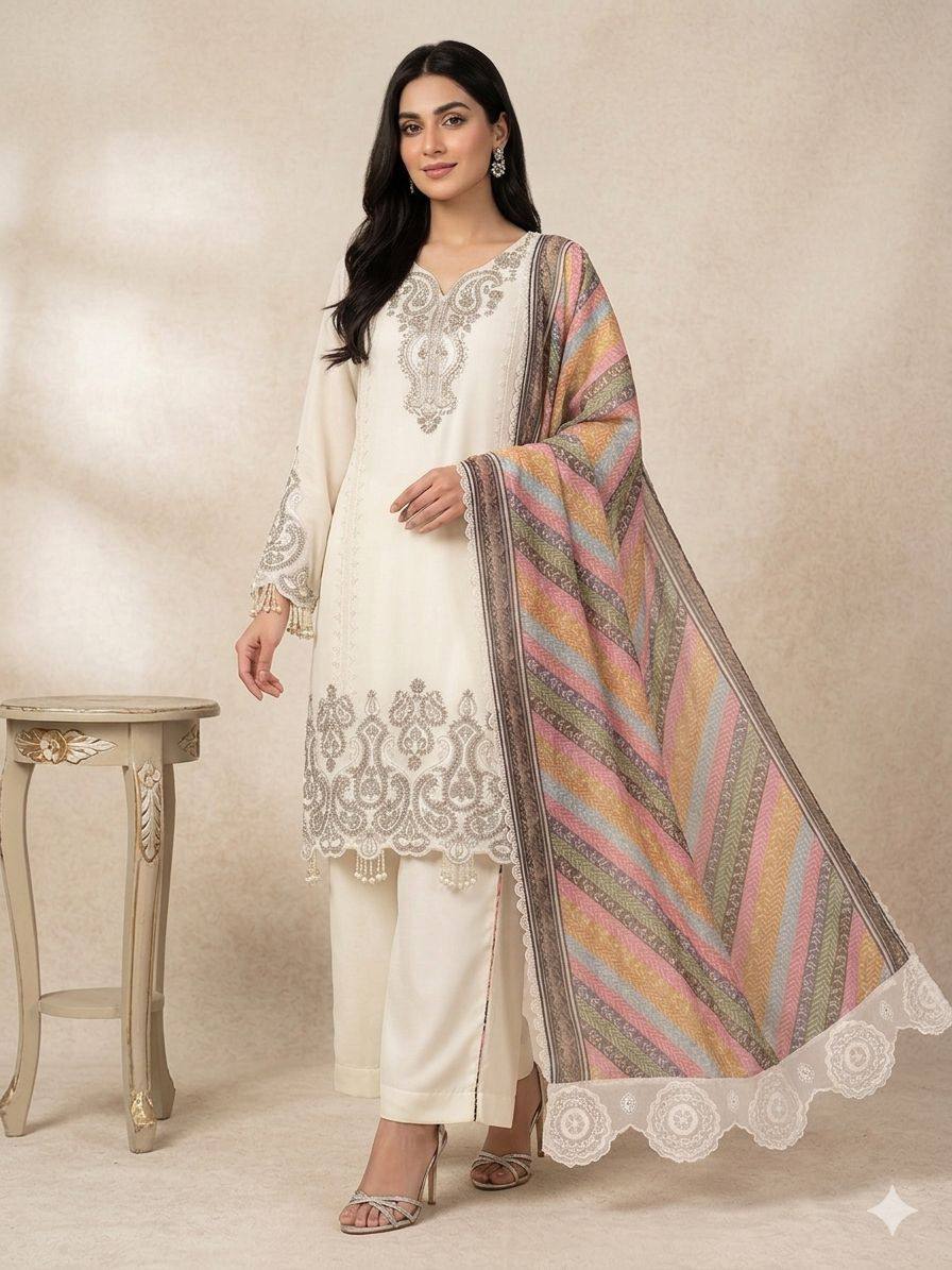 THIS WEDDING SEASON WEAR OUR BEAUTIFUL SEQUENCE EMBROIDERED TOP , PLAZZO WITH DUPATTA ✨ 2 New Colo