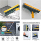 3-in-1 Bathroom Cleaning Brush with Wiper - Bathroom Cleaning Brush Long Handle 180° Rotate Toilet Brush Bathroom Tiles Cleaning, Wiper Floor Scrub for Kitchen Bathroom Cleaning (Yellow)