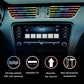 Universal Car AC Vent Decoration Strip–Red PVC U-Shape Waterproof Interior Trim Moulding for Straight Air Vent Outlets- (Rainbow)
