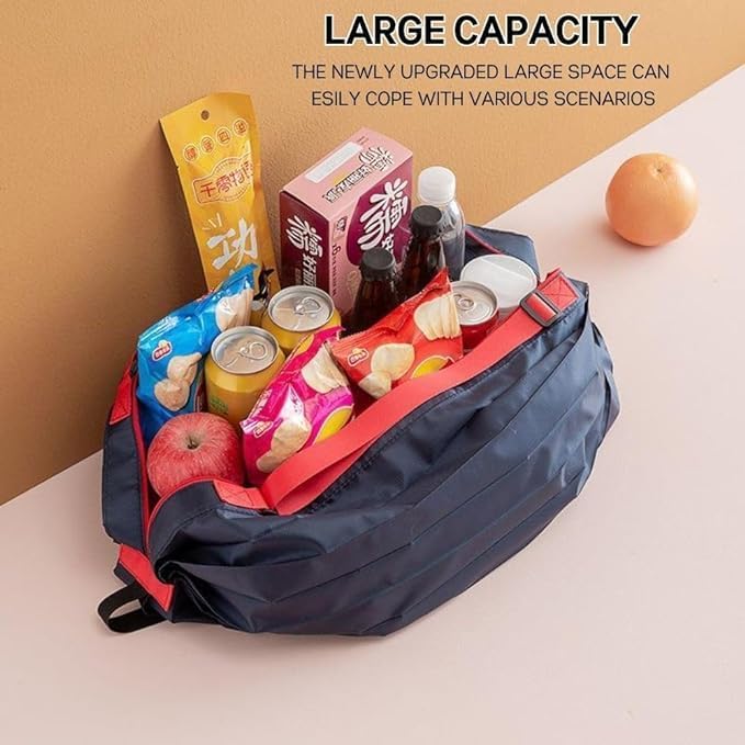 black sparrow Portable Foldable Shopping Bag Large Capacity Multipurpose Storage Bag Sports Travel Shoulder Bag