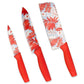 Stainless Steel Professional Kitchen Knife Set, 3-Piece Meat and Chef's Knife with Non-Slip Handle, Manual Sharpening for Home and Restaurant Use, Includes Covers