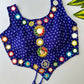 presenting new Navratri concept blouse with real hand mirror work*  Design name :- Navratri :21   FABRIC:-- Pure Georgette Bandhani with heavy mirror work