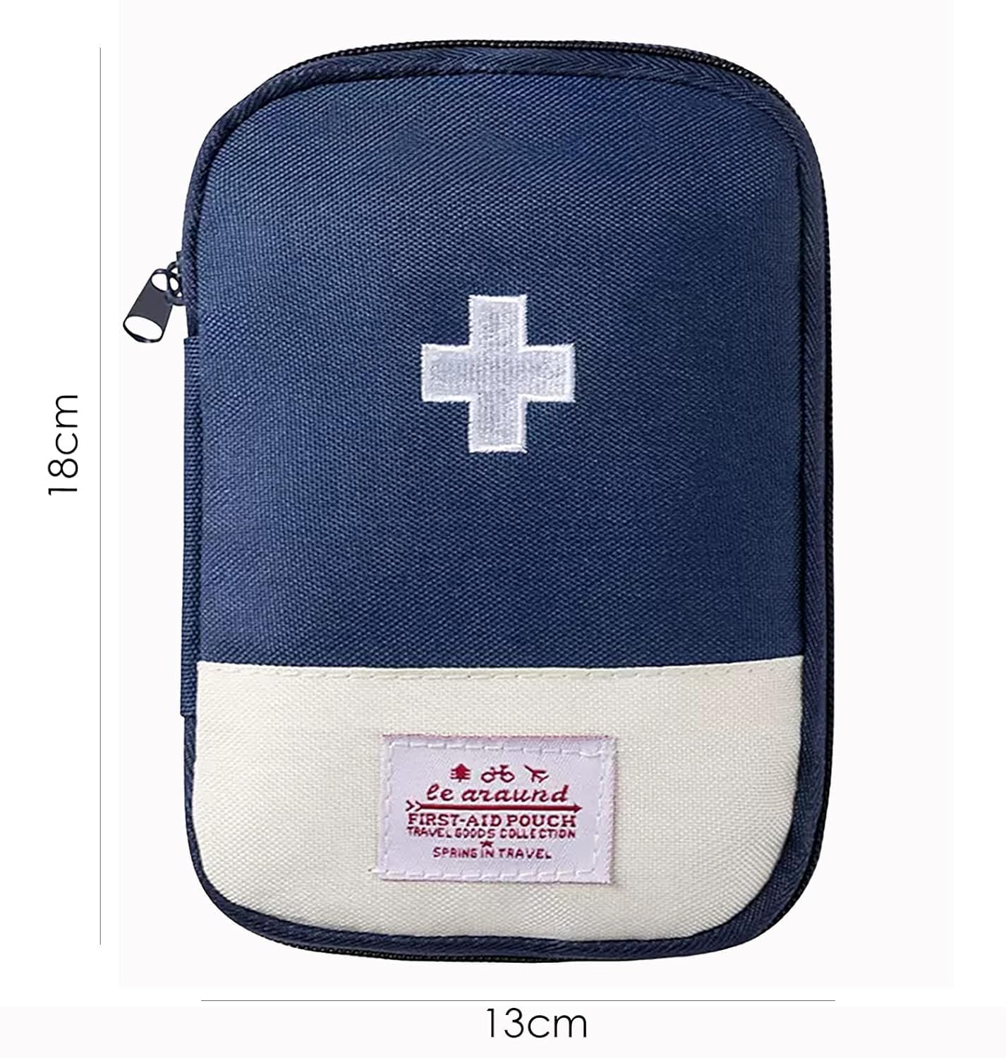 First Aid Bag,Empty First Aid Pouch,Mini Portable Medical Bag for Outdoor Camping Hiking Travel Emergency,Multifunction Emergency Medicine Storage Bag-7x5 inch (Blue, 2)