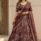 mul chanderi fabric   Lehnga :: mul chanderi fabric with zari &  thread &  sequnce work in lehnga with string with canvas with lining