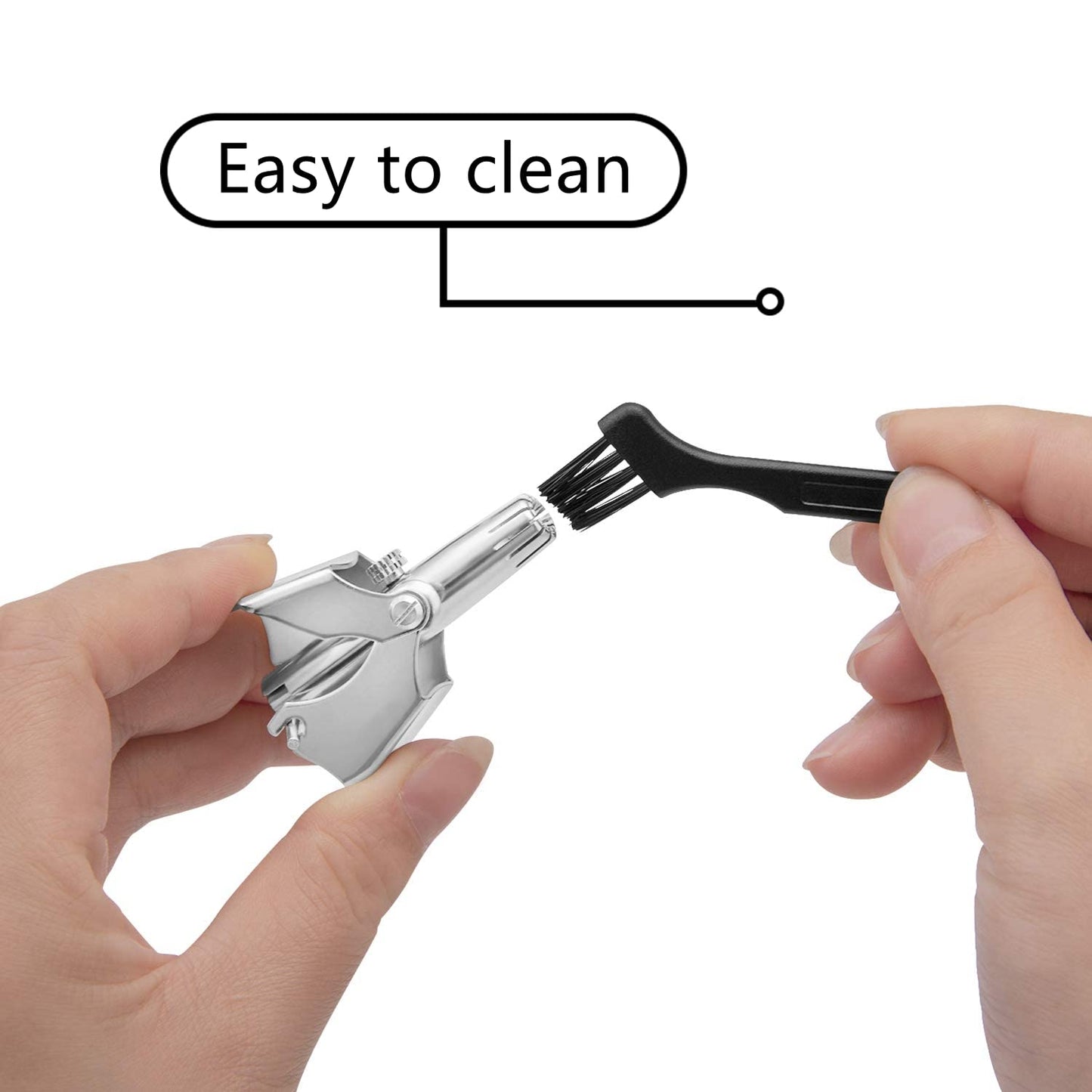 Nose Hair Trimmer for Men Manual Nose Hair Trimmer Stainless Steel Nose Trimmer Nose Hair Removal Easy Cleansing Battery-Free and Waterproof Nose Hair Trimmer