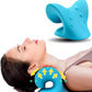 Drumstone (𝐄𝐱𝐥𝐮𝐬𝐢𝐯𝐞 𝟏𝟓 𝐘𝐞𝐚𝐫𝐬 𝐰𝐚𝐫𝐫𝐚𝐧𝐭𝐲) Neck & Shoulder Relaxer Cervical Traction Device for Pain Relief, Posture Correction & Hump Support | Acupressure Neck Stretcher Pillow for Women & Men