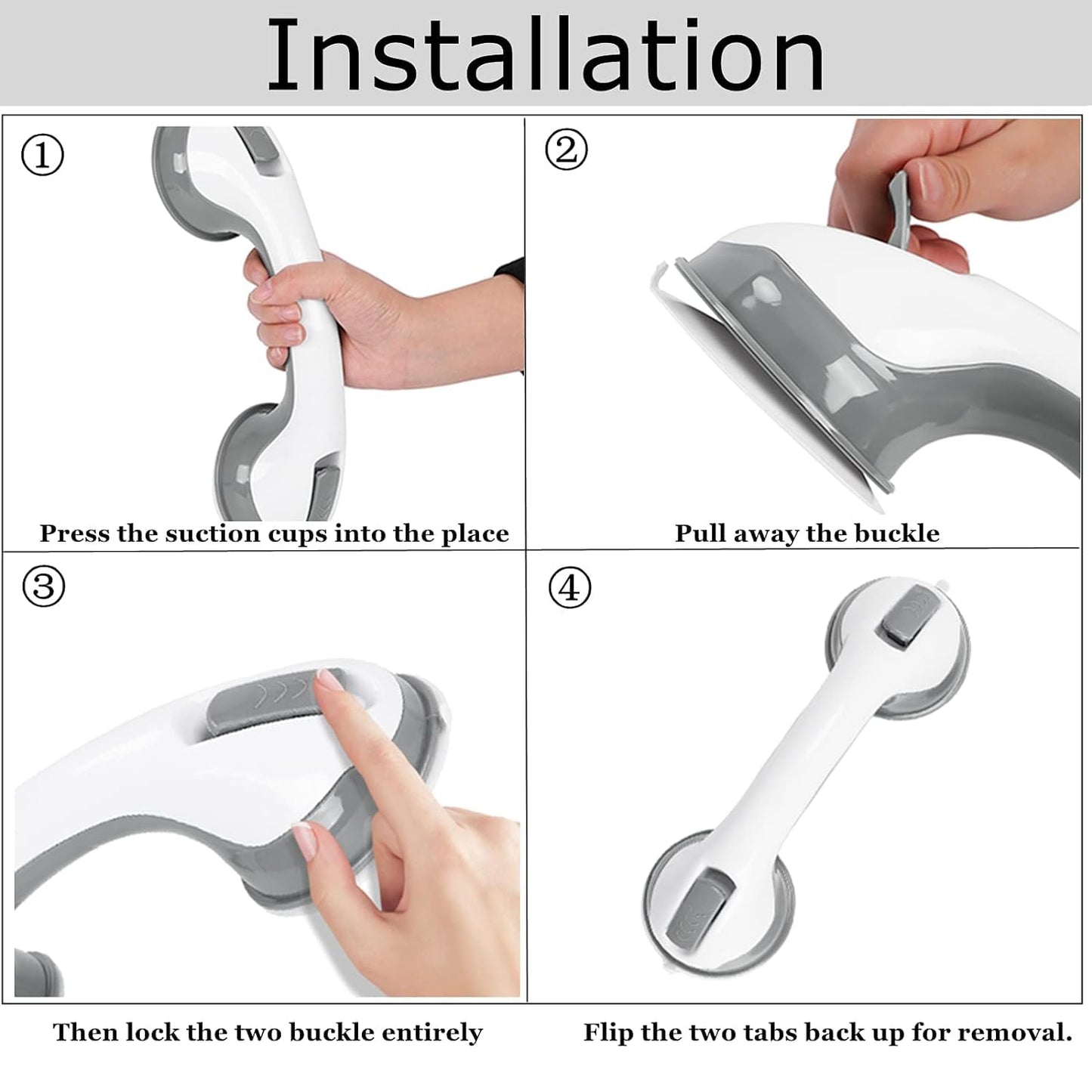 Helping Handle for Bathroom,Toilet, Old Age People | Anti-Slip Suction Bath Tub Helping Handle | Strong Suction Shower Handle Without Drilling