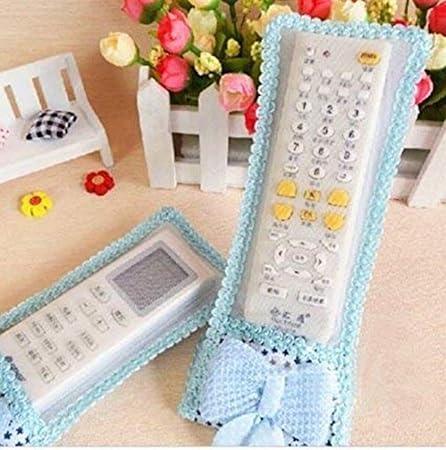Remote Cover | Cute Design Cover for TV and AC Remote | Remote Case | Dustproof Case for Remote | Set of 3 | Blue.
