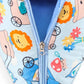 Baby Sleeping Bag with Hood, Zippered Nest for Newborn Infants, Cute Print, Soft and Cosy, for Home, Travel and Stroller Use