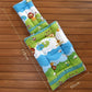 Baby Sleeping Bag in Muslin Cotton Material for Newborns | Soft & Skin Friendly Wrapper Lightweight Cushioned Infant Sack Easy to Carry Wash 0-2 Months (Blue Jungle) (Blue Jungle)