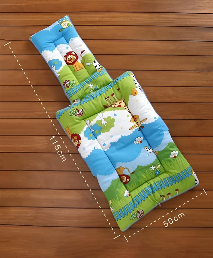 Baby Sleeping Bag in Muslin Cotton Material for Newborns | Soft & Skin Friendly Wrapper Lightweight Cushioned Infant Sack Easy to Carry Wash 0-2 Months (Blue Jungle) (Blue Jungle)