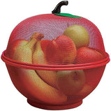 Apple Shape Net Fruits & Vegetables Basket for Kitchen | Fruit Basket with Net Cover for Protection | Fruit & Vegetable Storage Stand Basket | Decorative Kitchen Countertop Fruit Holder