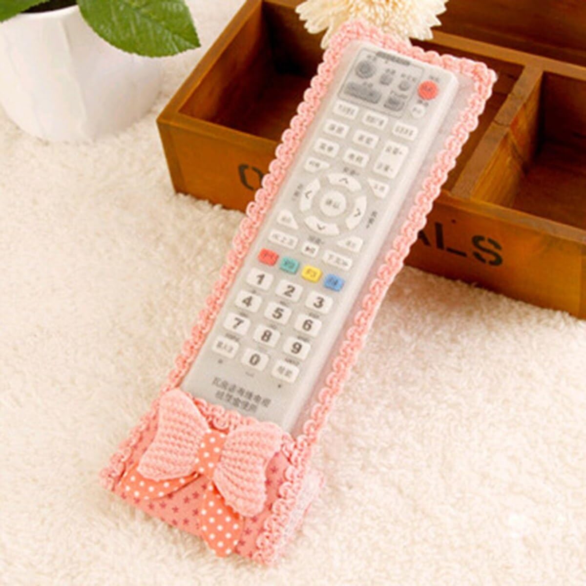 Remote Cover | Cute Design Cover for TV and AC Remote | Remote Case | Dustproof Case for Remote | Set of 3 | Pink
