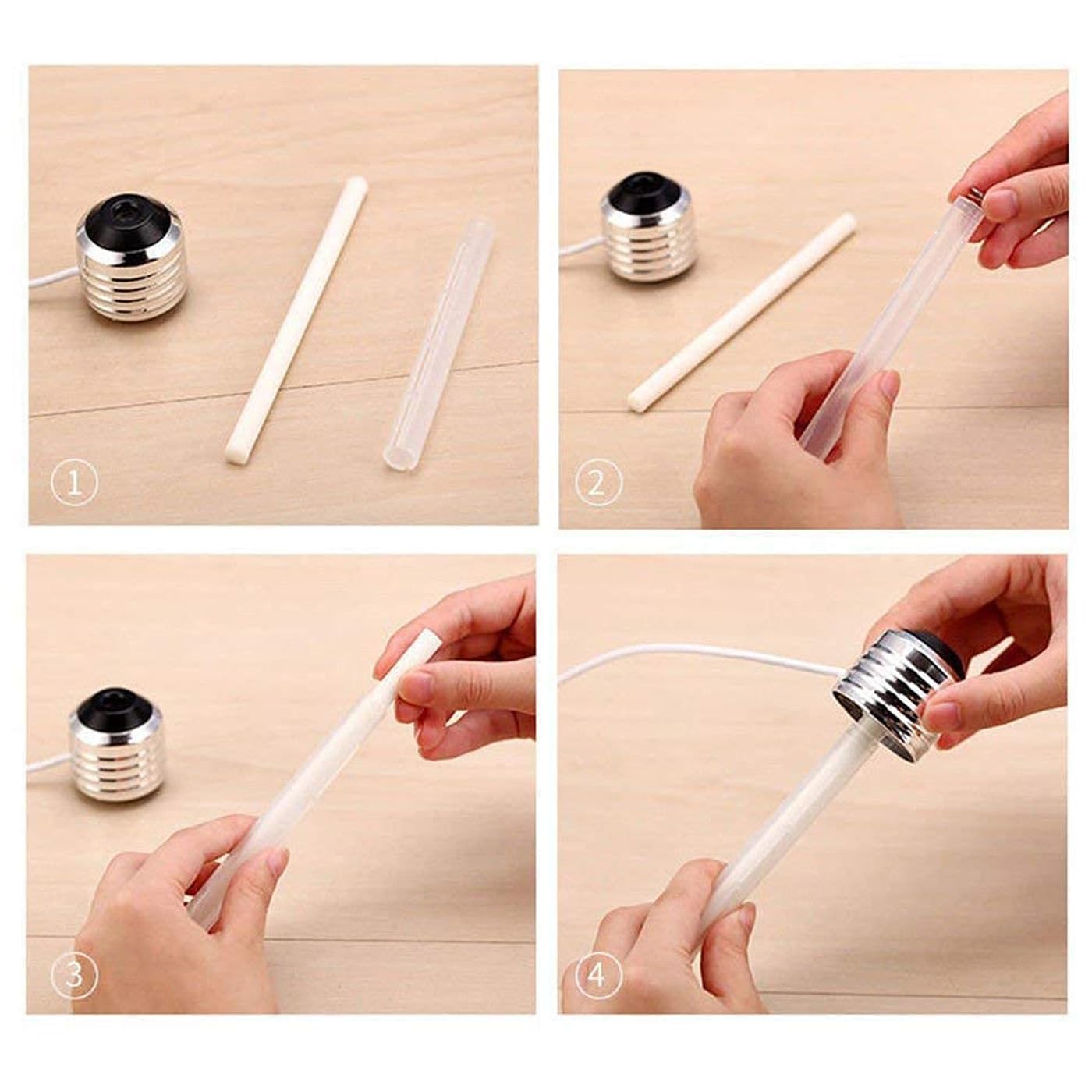 GELON 400ml Colorful USB LED Night Light Bulb Mini Humidifier Micro Spray Hydrating Desktop Cool Mist Maker Automatic Shut-Off Air Purifier for Home, Office, Bedroom