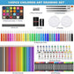 145 Pieces Art Set for Kids. 145 Pcs Color Set. Unicorn Painting Box. Drawing Colour Pencils, Oil Pastel, Watercolours, Sketches, Crayons & Paint Brush. Vanity Color Box for School Project. Pink