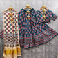 gaji modal lagdi patta duppata and ajrak choli   New arrivals   Maslin silk lehnga