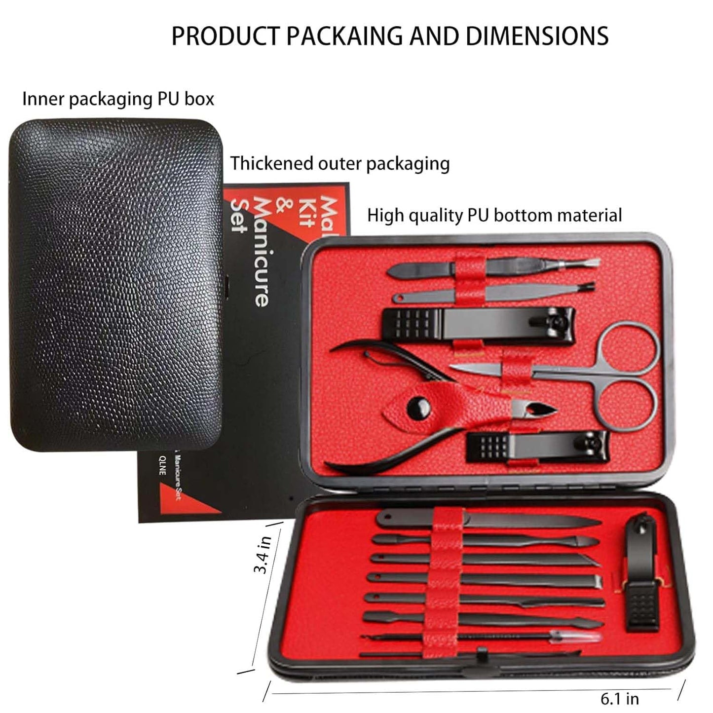 Homaxy - All-in-One Manicure Pedicure Kit for Women & Men – Stainless Steel Nail Cutter Set, Nail Clipper & Grooming Kit – Gift for Wife, Girlfriend, Mother, Sister – Birthday, Anniversary Gift Special