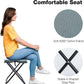 1 pcs Handbag Folding Stool, Zipper Bag Foldable Camping Chairs, Picnic Lightweight Folding Stool, Stability & Comfort Portable Camp Chairs for Beach, Backpacking